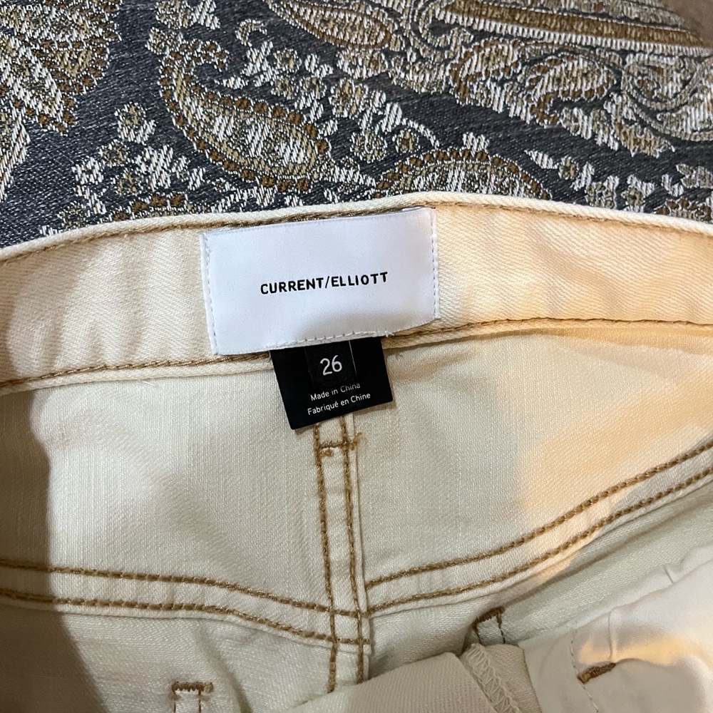 NWOT Current Elliotte white jeans size 26